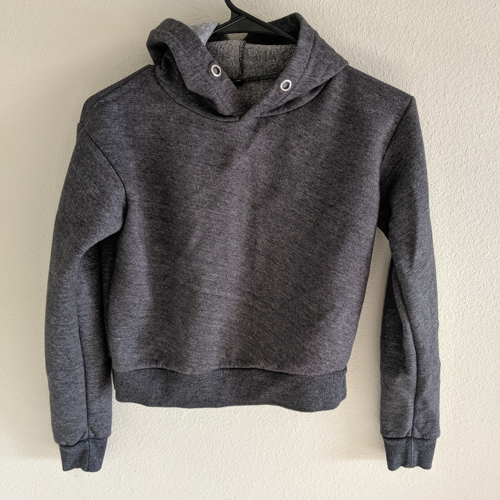Charcoal Grey crop hoodie